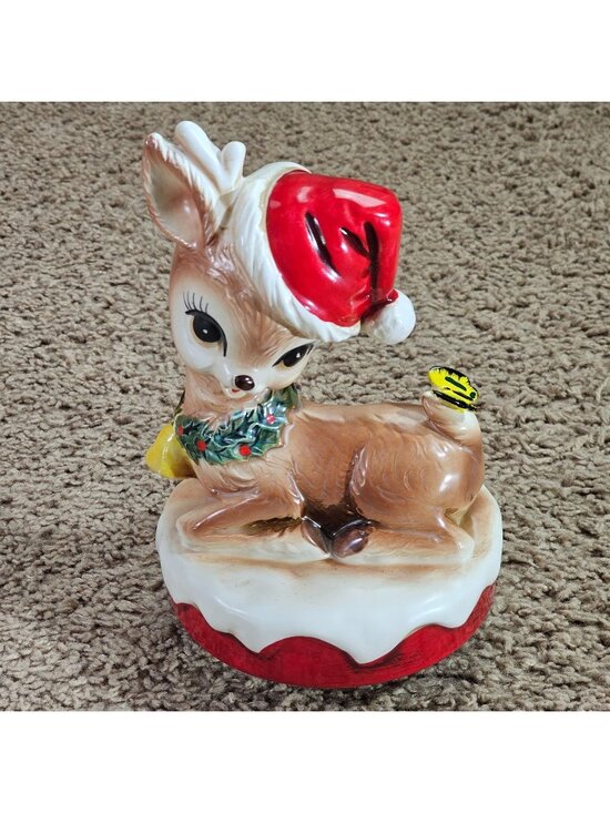 Berman & Anderson Inc. Other - Vintage Berman & Anderson Japan Christmas Reindeer Music Box 1972 Works